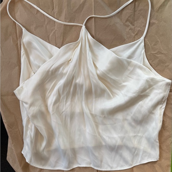 Zara silk spaghetti strap crop top. - Picture 2 of 5